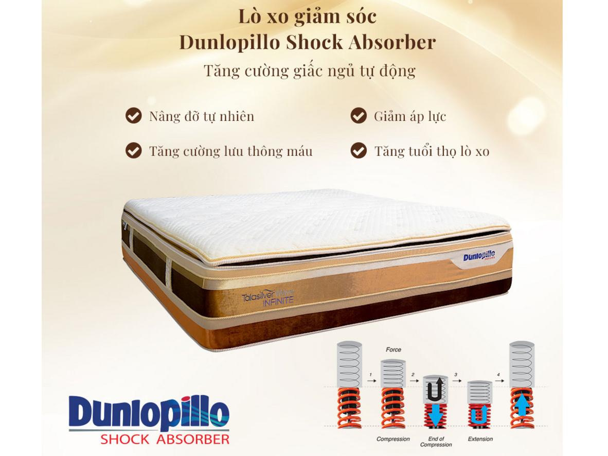 Hệ 7 vùng kết hợp Pillow Top cho hỗ trợ cột sống