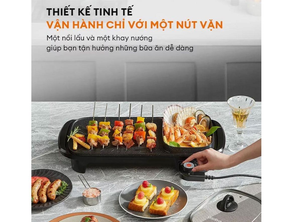 Núm vặn điều khiển tách biệt và tính năng tự ngắt khi quá nhiệt tăng an toàn.