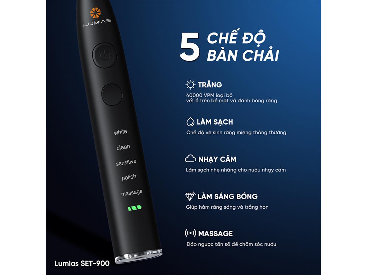 Tổng quan Bàn chải điện Lumias SET-900W/SET-900B/SET-900P