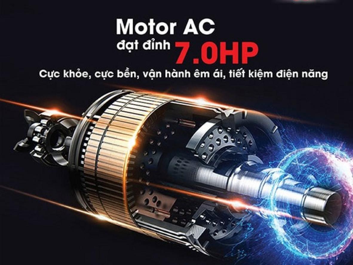 Bàn chạy rộng 1550x585 và hệ giảm chấn Sakura V9