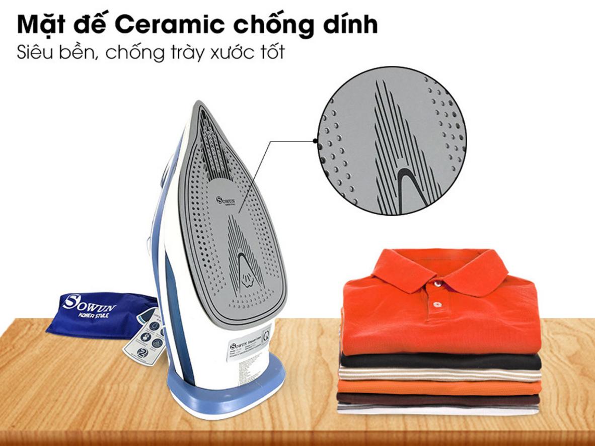 Đế Ceramic và nhiều mức nhiệt cho mọi loại vải