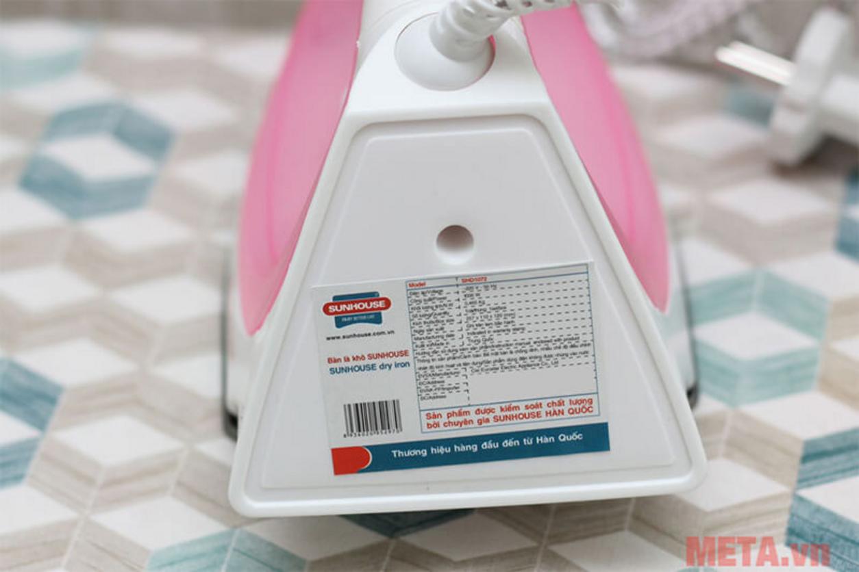 Tổng quan Bàn là khô Sunhouse SHD1072