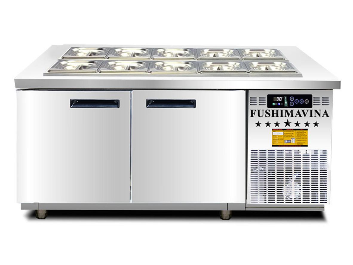 Bàn Salad 1.2m cánh inox FSM-BSLCI 1.2