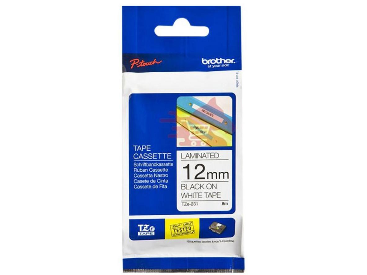 Tổng quan Băng nhãn có màng bảo vệ Brother TZE 231 (12mm)