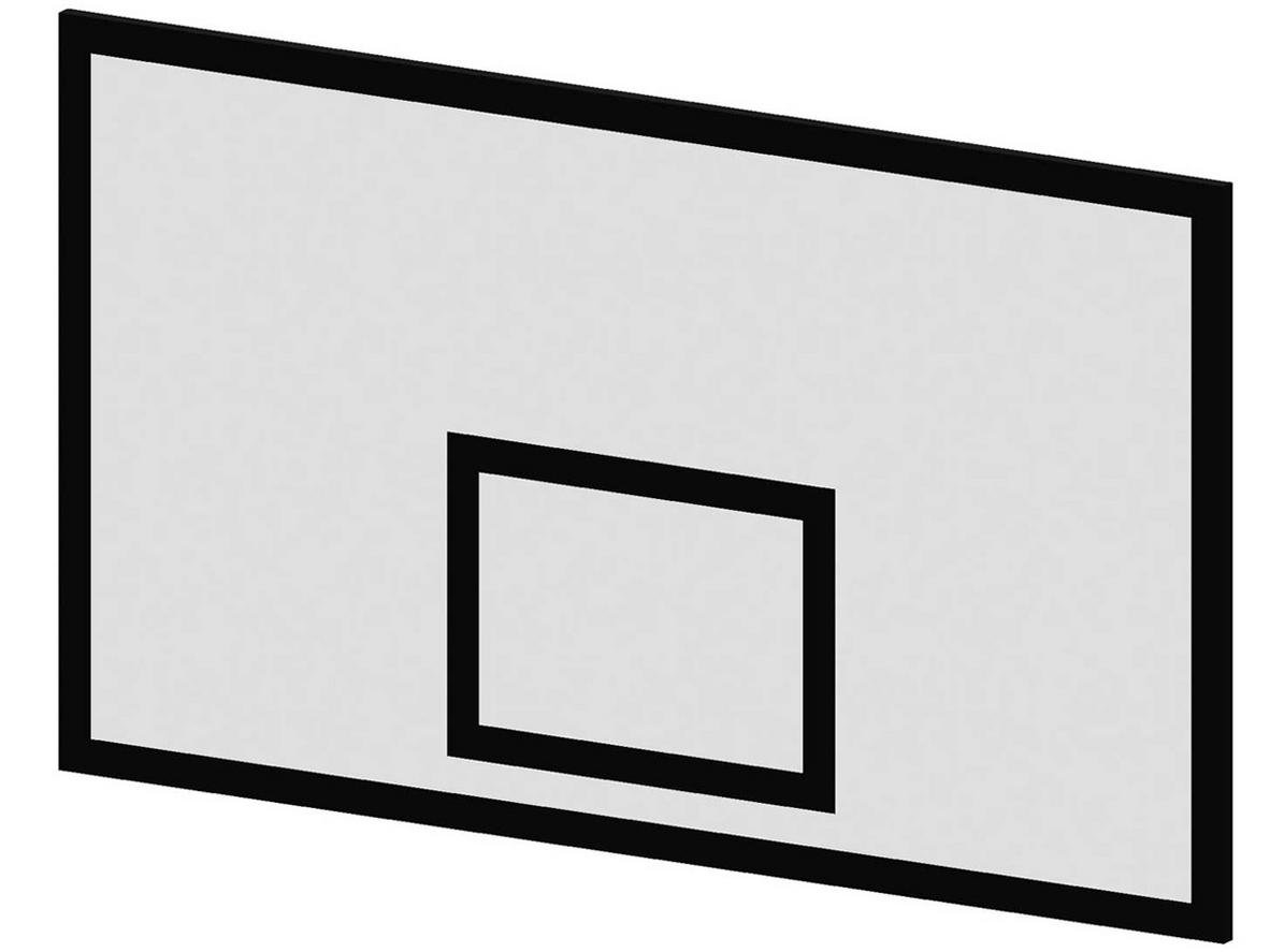 Tổng quan Bảng rổ thi đấu Fiberglass hình chữ nhật 1.8m x 1.05m, viền đen S14530