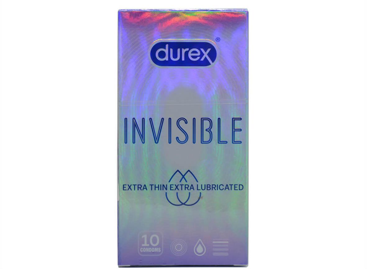Tổng quan Bao cao su Durex Invisible Extra Lubricated (10 chiếc/hộp)