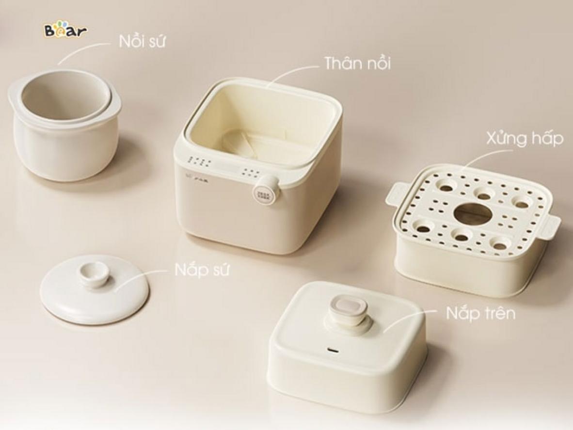 7 chế độ nấu cho mọi món: cháo, hầm, chưng yến...
