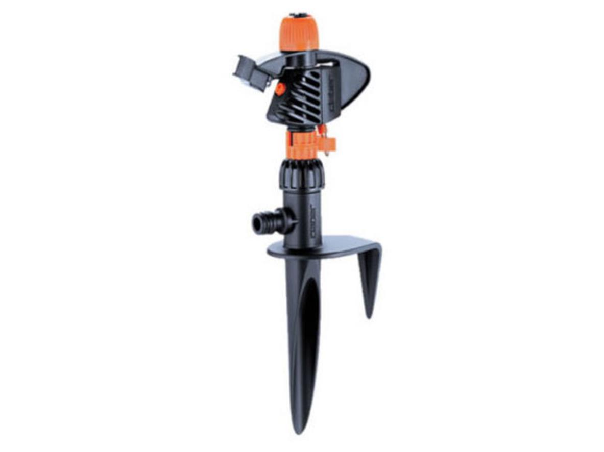 Tổng quan Béc tưới cây phun mưa Claber tự xoay 0 - 360 độ chân cắm nhựa max 397m2 (8708)