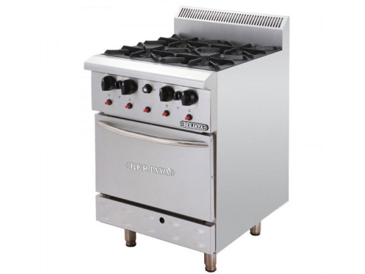 Tổng quan Bếp âu 4 họng có lò nướng dùng gas Berjaya DRO4-17