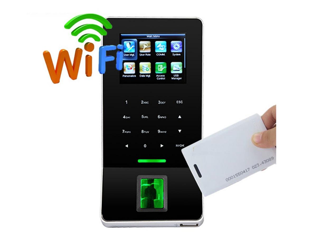 Cảm biến BioID cho nhận diện vân tay chính xác nhanh chóng (ZKTeco F22).含Caption tiếng Việt nếu cần bổ sung bởi writer: 'Cảm biến BioID hoạt động tốt trong điều kiện ánh sáng thấp.'