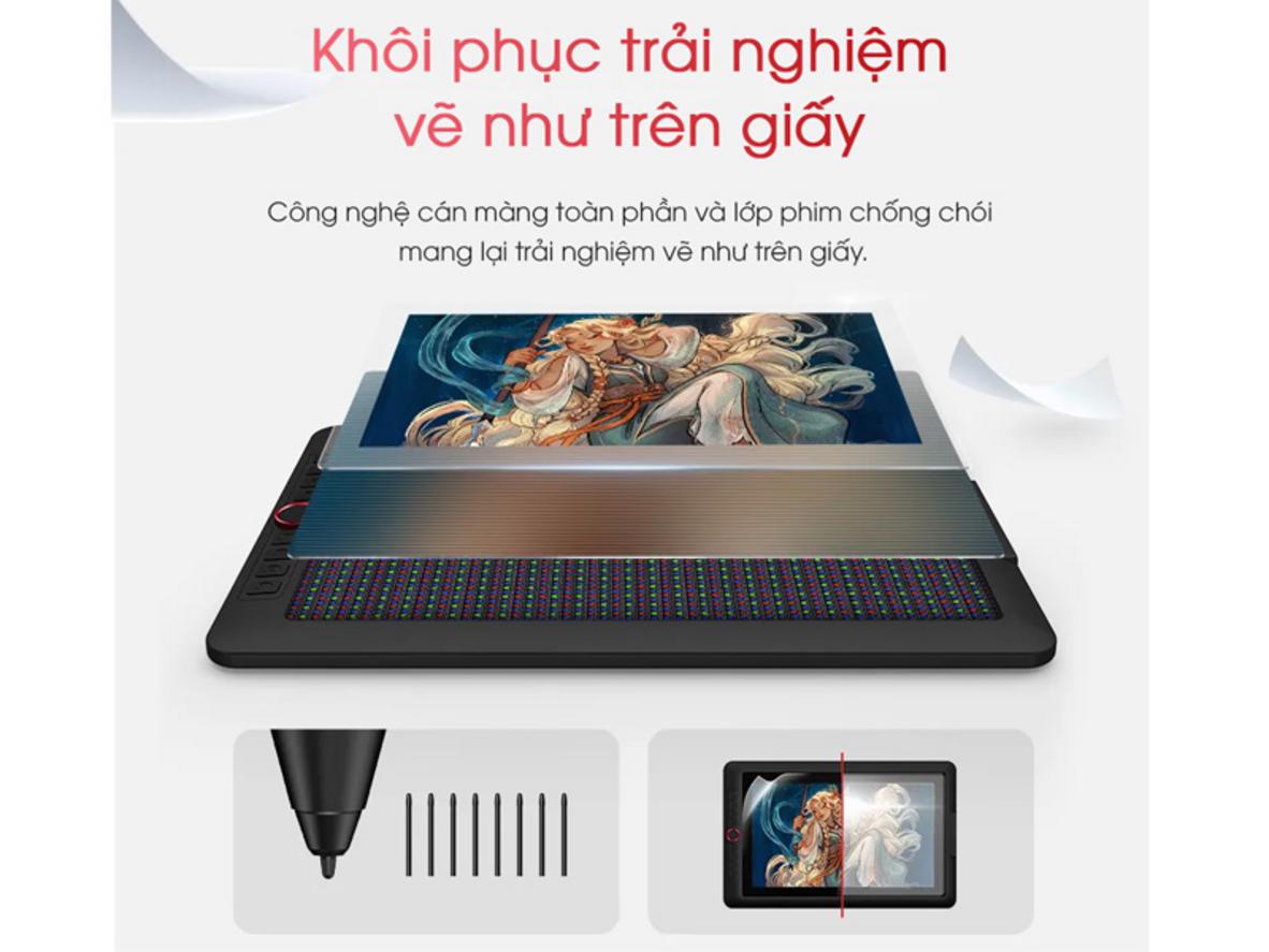 Bút X3 Pro 16K — phản hồi lực nhạy và đầu tẩy tiện lợi