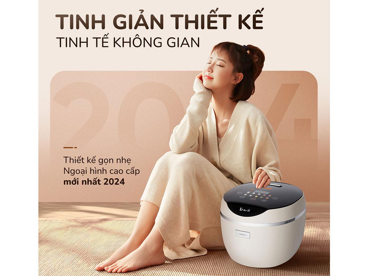 2 cảm biến NTC và mâm nhiệt cong đảm bảo cơm chín đều.