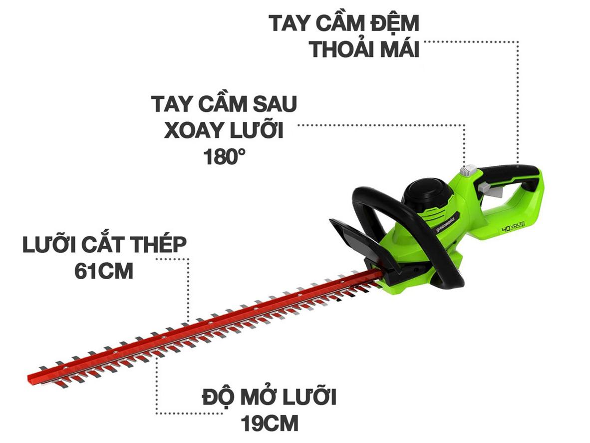Cắt cành 19 mm, tốc độ 3000 rpm