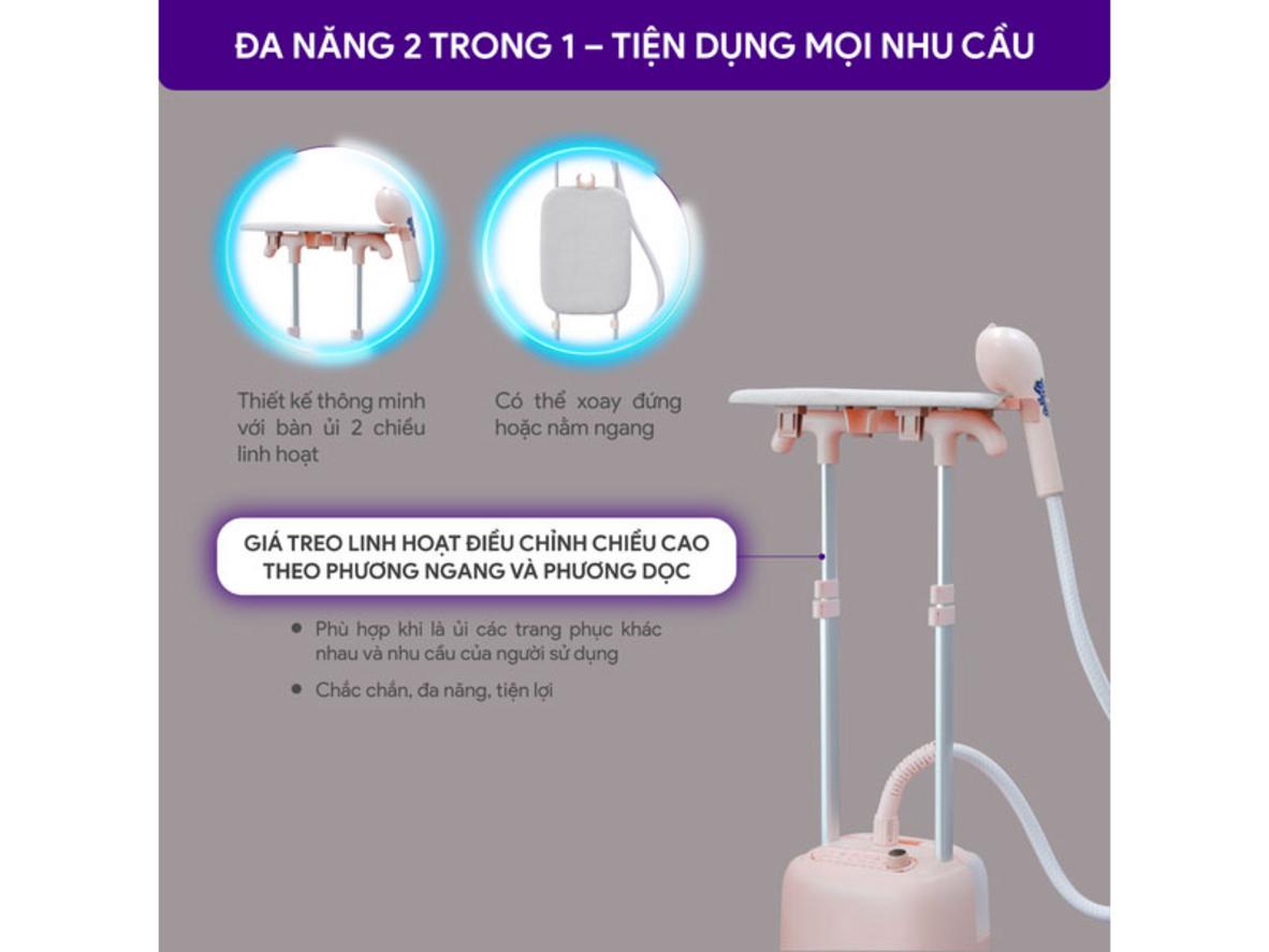 10 chế độ phun hơi linh hoạt cho mọi loại vải