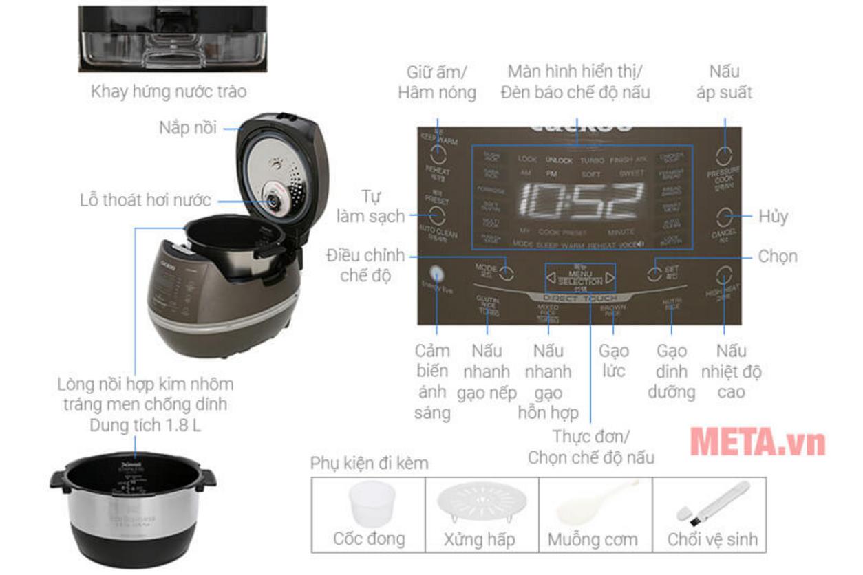 Nhiều chế độ nấu cho bữa ăn đa dạng