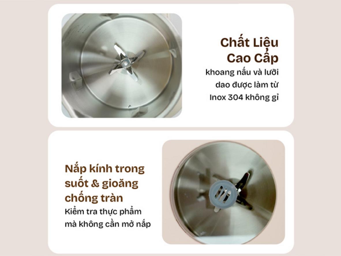 Cối thủy tinh Borosilicate dung tích lớn, an toàn cho bé