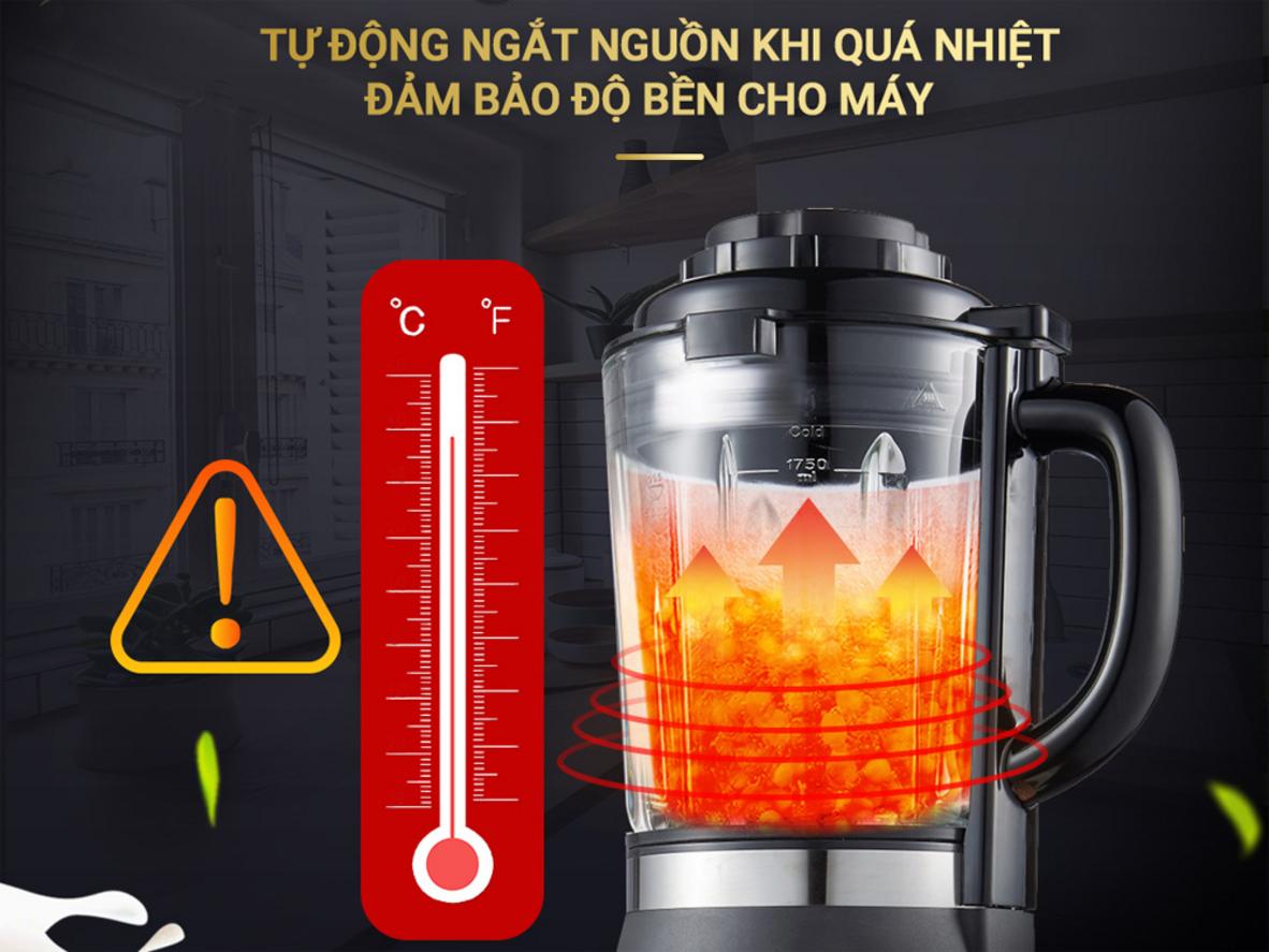 Cối thủy tinh chịu nhiệt và lưỡi dao inox 8 cánh