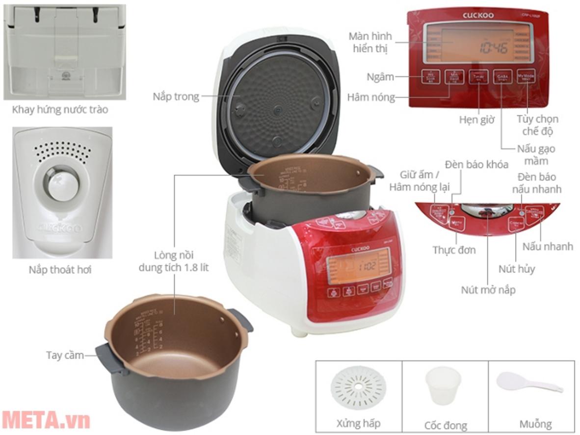 Công nghệ 3D & áp suất điện tử của Cuckoo CRP-L1052F