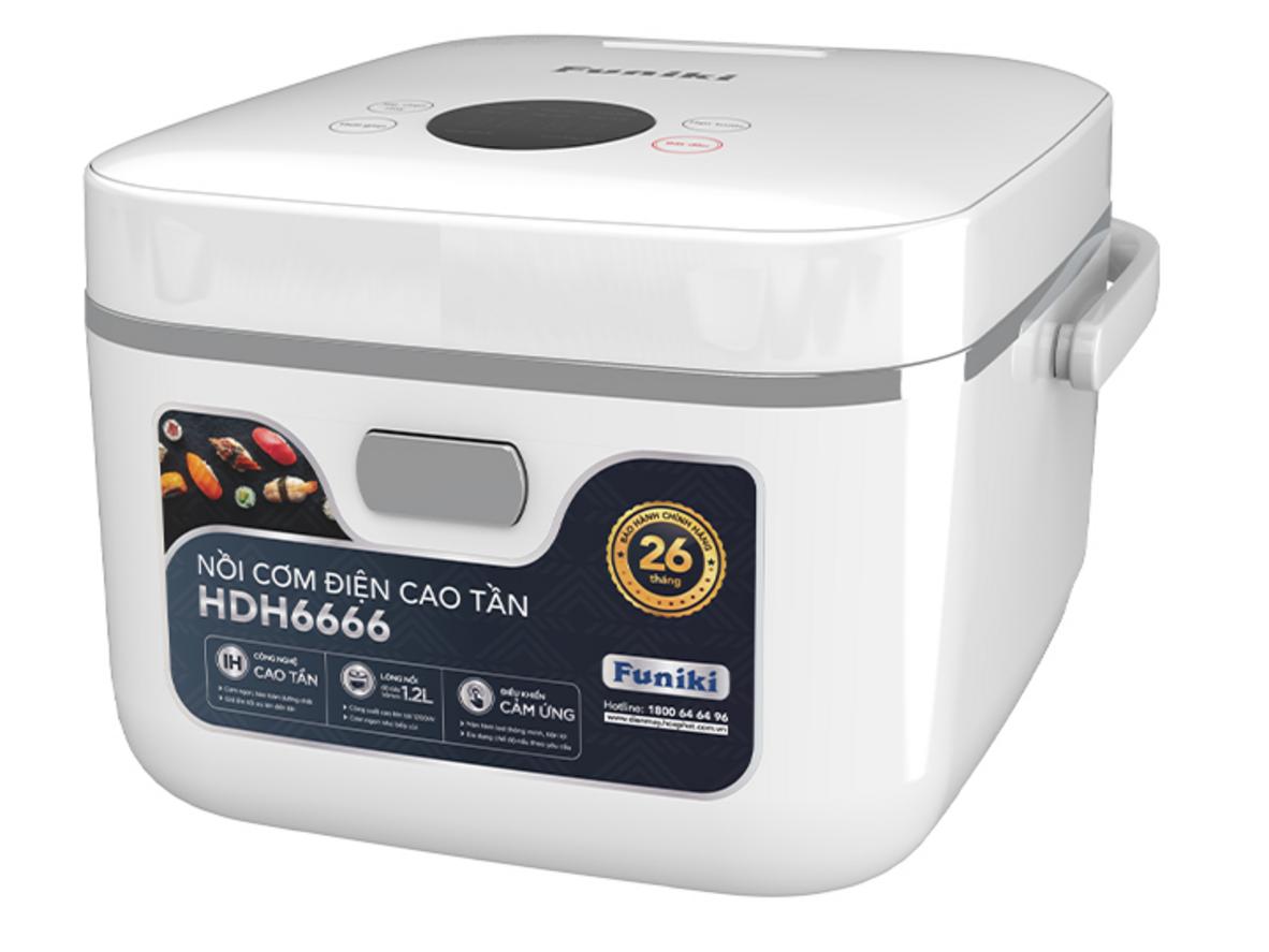 Công nghệ IH gia nhiệt 360° giúp cơm chín đều, tơi xốp.