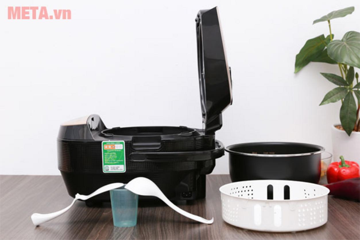 Minh họa công nghệ IH và cách lòng nồi được đun nóng đều