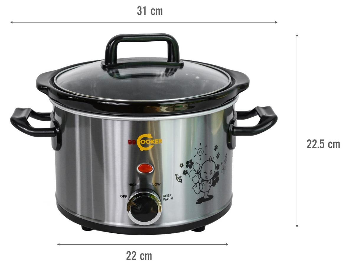 160W giúp nấu chậm ổn định, tiết kiệm thời gian và điện năng.