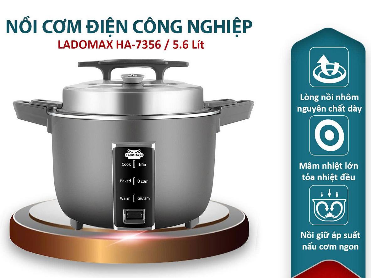 Công suất 2000W giúp nấu nhanh, phù hợp khung giờ cao điểm.