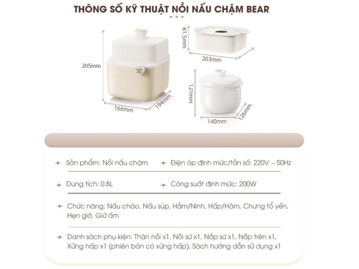 200W tiết kiệm điện và chức năng hẹn giờ tiện lợi