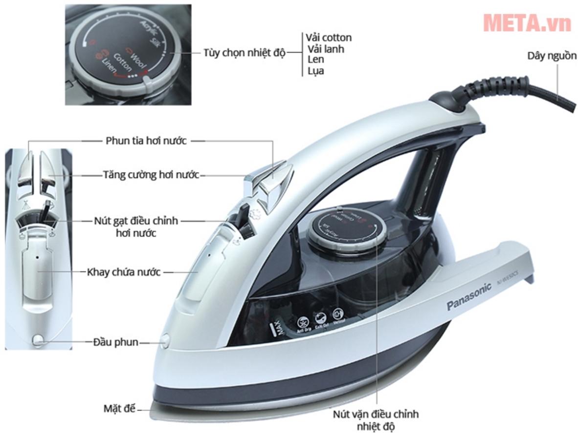 Công suất 2200W — ủi nhanh, tiết kiệm thời gian