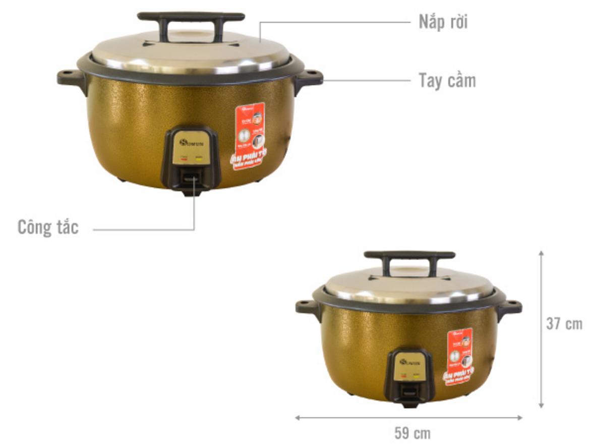 Công suất 3000W và công nghệ nấu 3D cho cơm chín đều