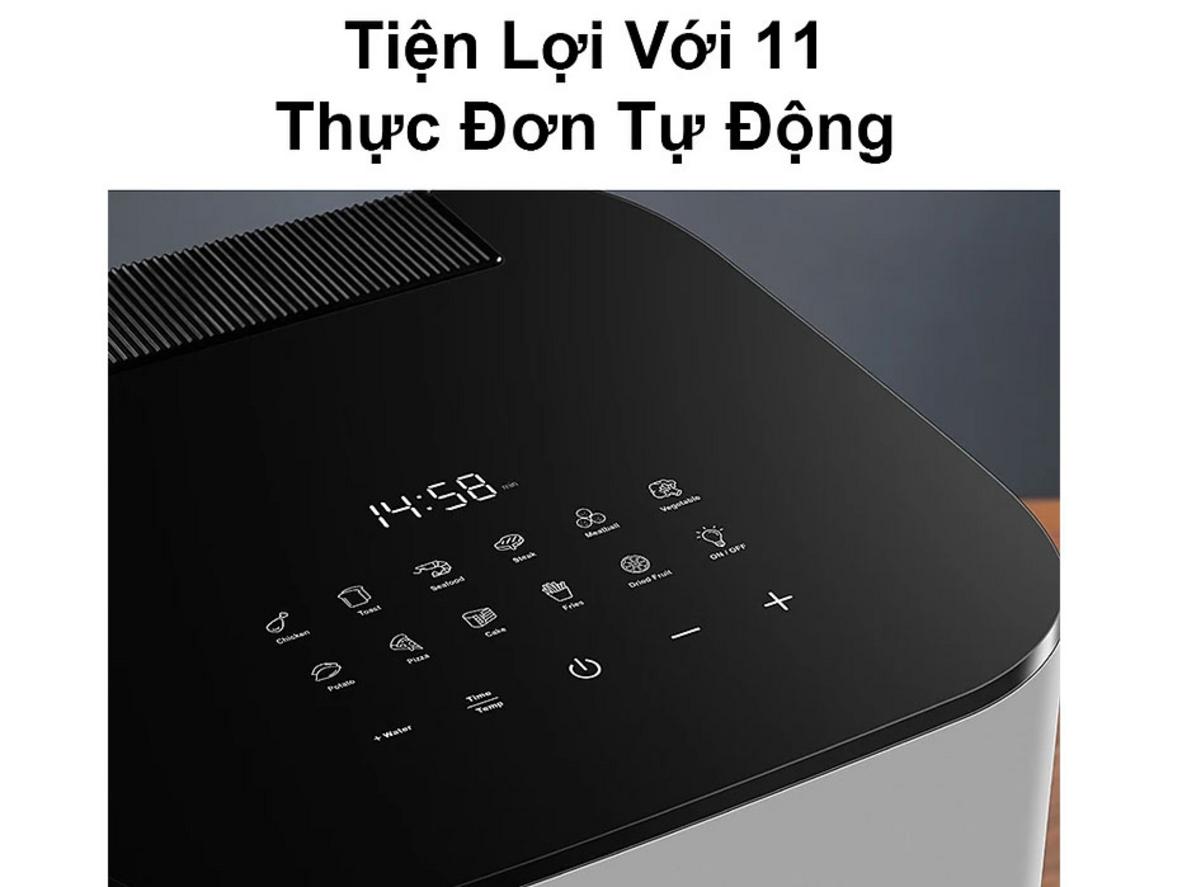 Công suất 1.450W và dải nhiệt 80–200°C cho kết quả ổn định.