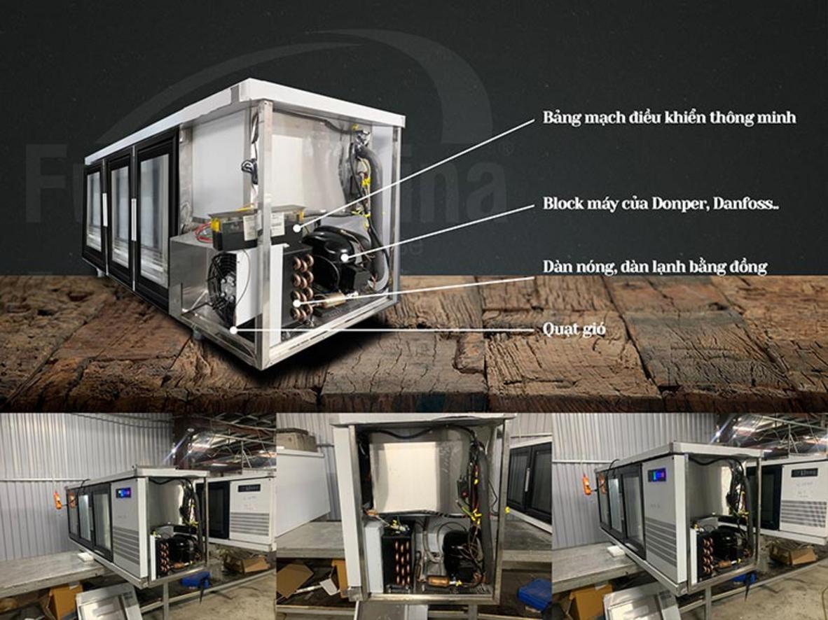 Dàn lạnh đồng & máy nén nhập khẩu giúp tiết kiệm điện