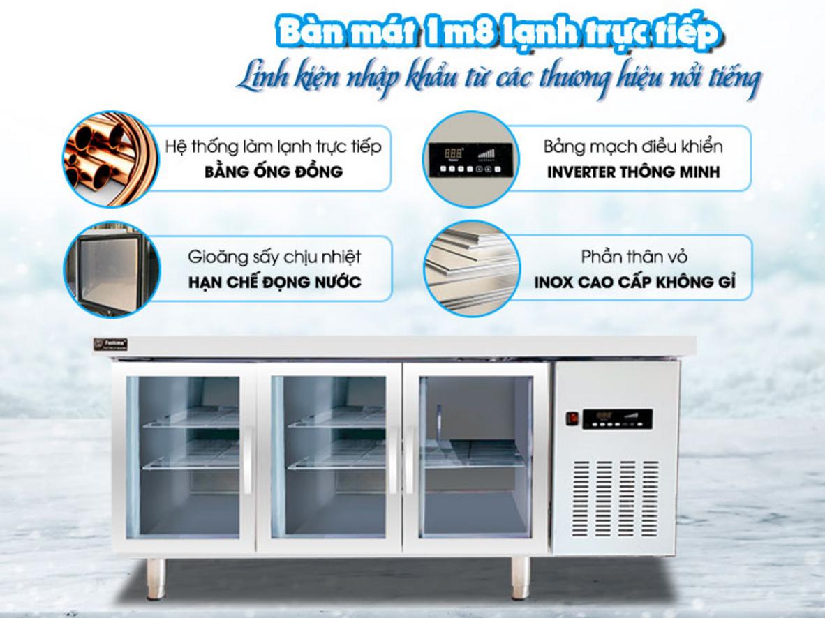 Dàn lạnh ống đồng của Fushima giúp làm lạnh nhanh và bền bỉ