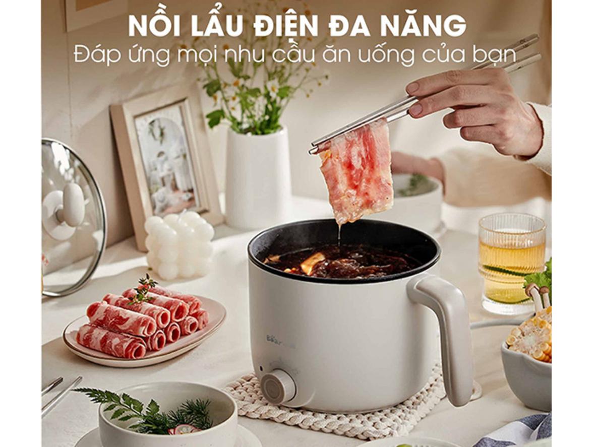 Hấp và nấu đồng thời với xửng 2 tầng