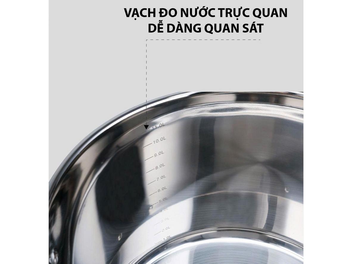 Đáy 5 lớp truyền nhiệt đều, bắt từ tốt