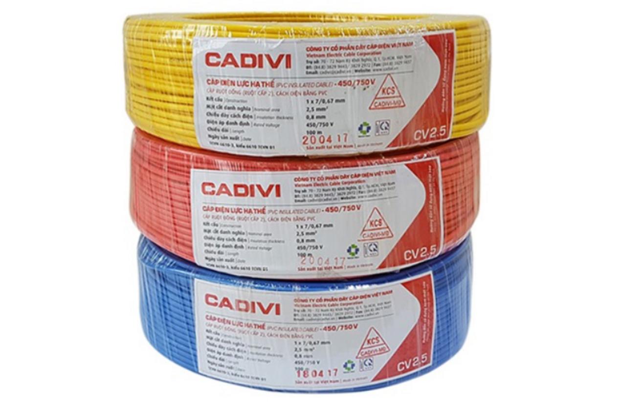 Tổng quan Dây cáp điện đơn Cadivi CV 2.5 (1m)