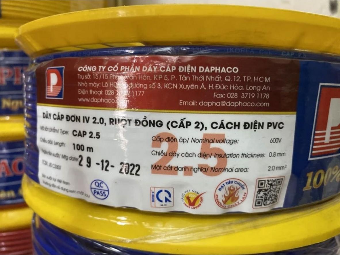 Ruột đồng nguyên chất — dẫn điện hiệu quả, ít sinh nhiệt.