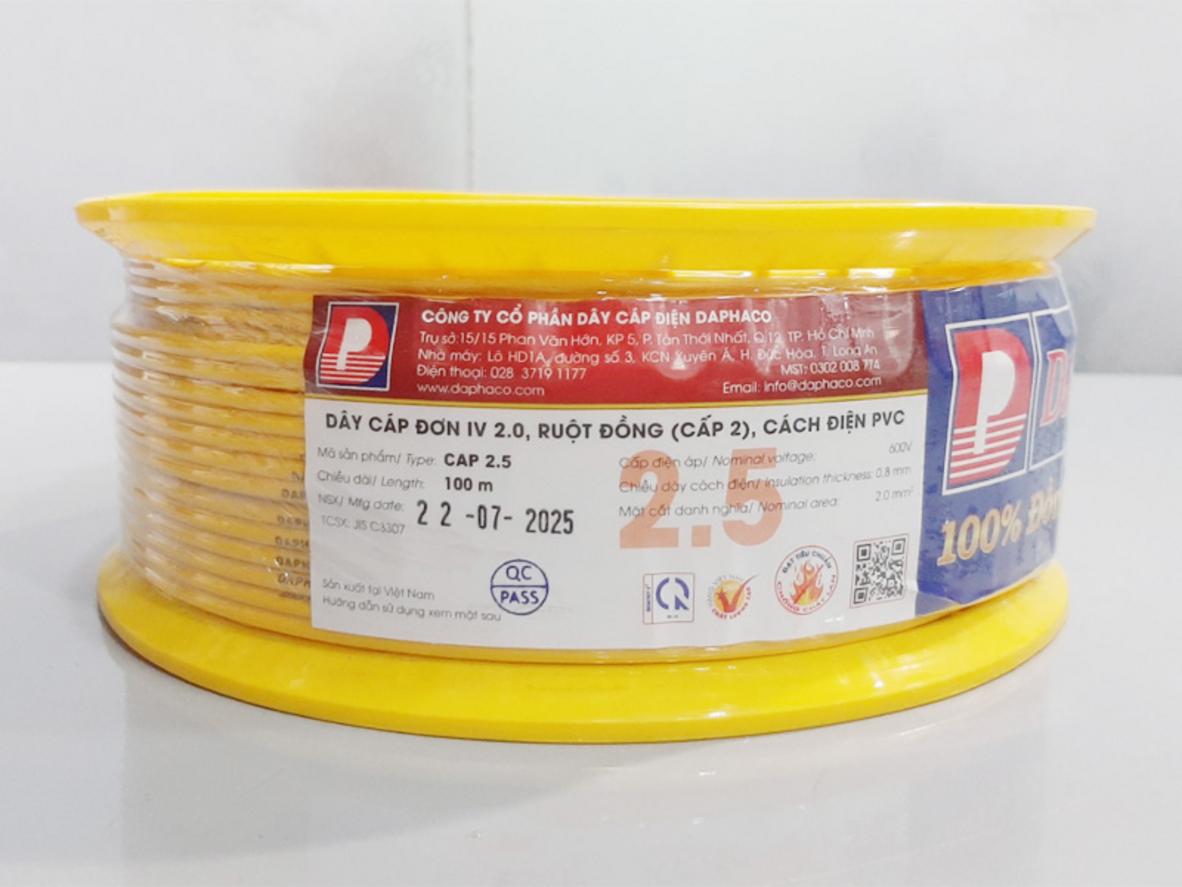 Ruột đồng nguyên chất — dẫn điện hiệu quả, ít sinh nhiệt.