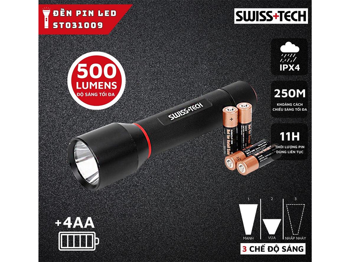 Ánh sáng 500 Lumens chiếu xa 250 m