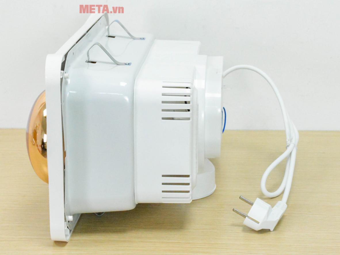 Quạt, đèn LED và remote — đầy đủ chức năng cho phòng tắm