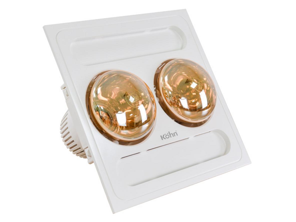 Tổng quan Đèn sưởi nhà tắm 2 bóng âm trần Kohn BK03G (Công tắc)