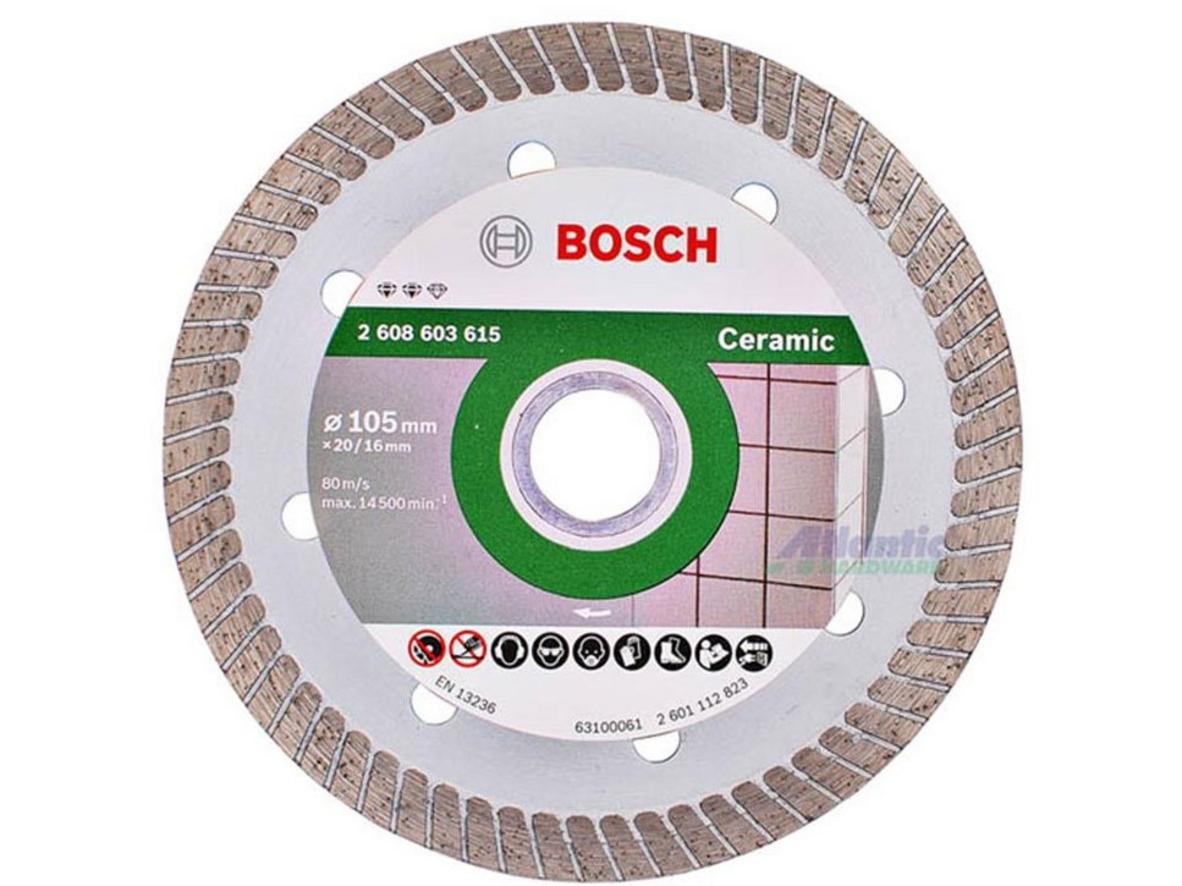 Tổng quan Đĩa cắt kim cương Turbo 105mm x 16mm Ceramic Bosch 2608603615