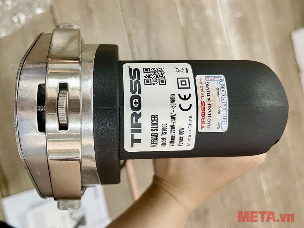 Lưỡi dao Inox Ø100mm — cho lát cắt mịn và dễ vệ sinh.