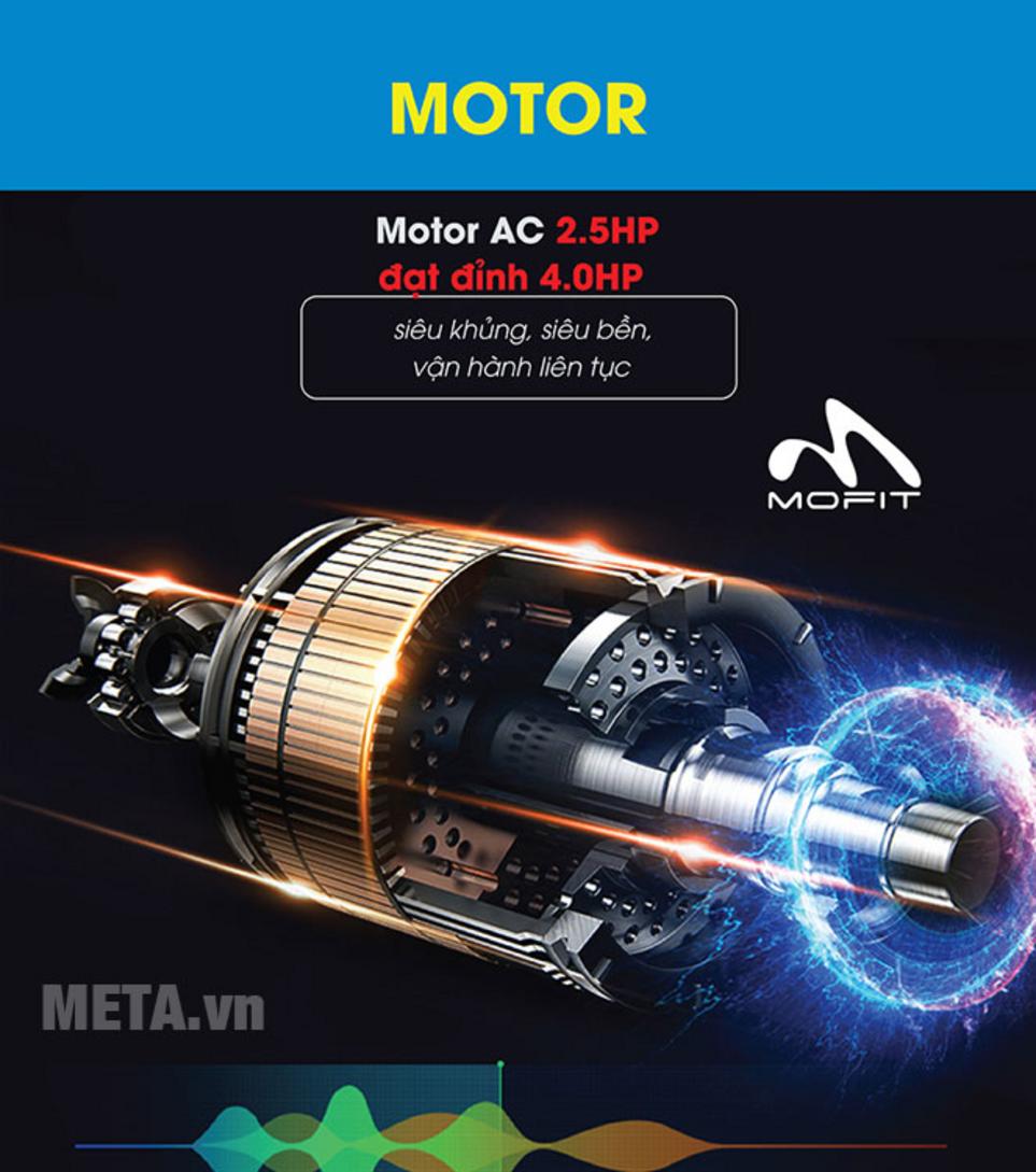 Động cơ AC 2.5HP mạnh mẽ, vận hành ổn định
