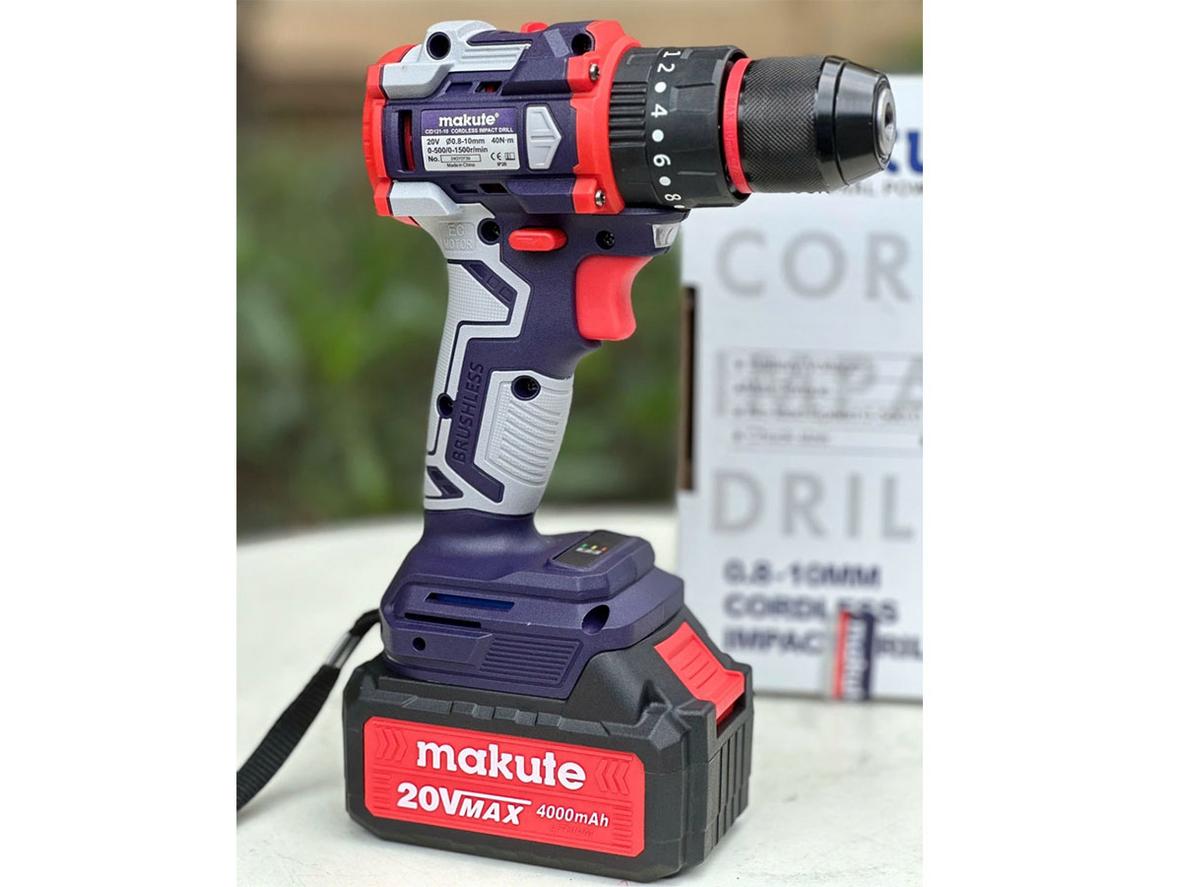 Động cơ Brushless của Makute CID121-10 mang lại độ bền và tiết kiệm pin.