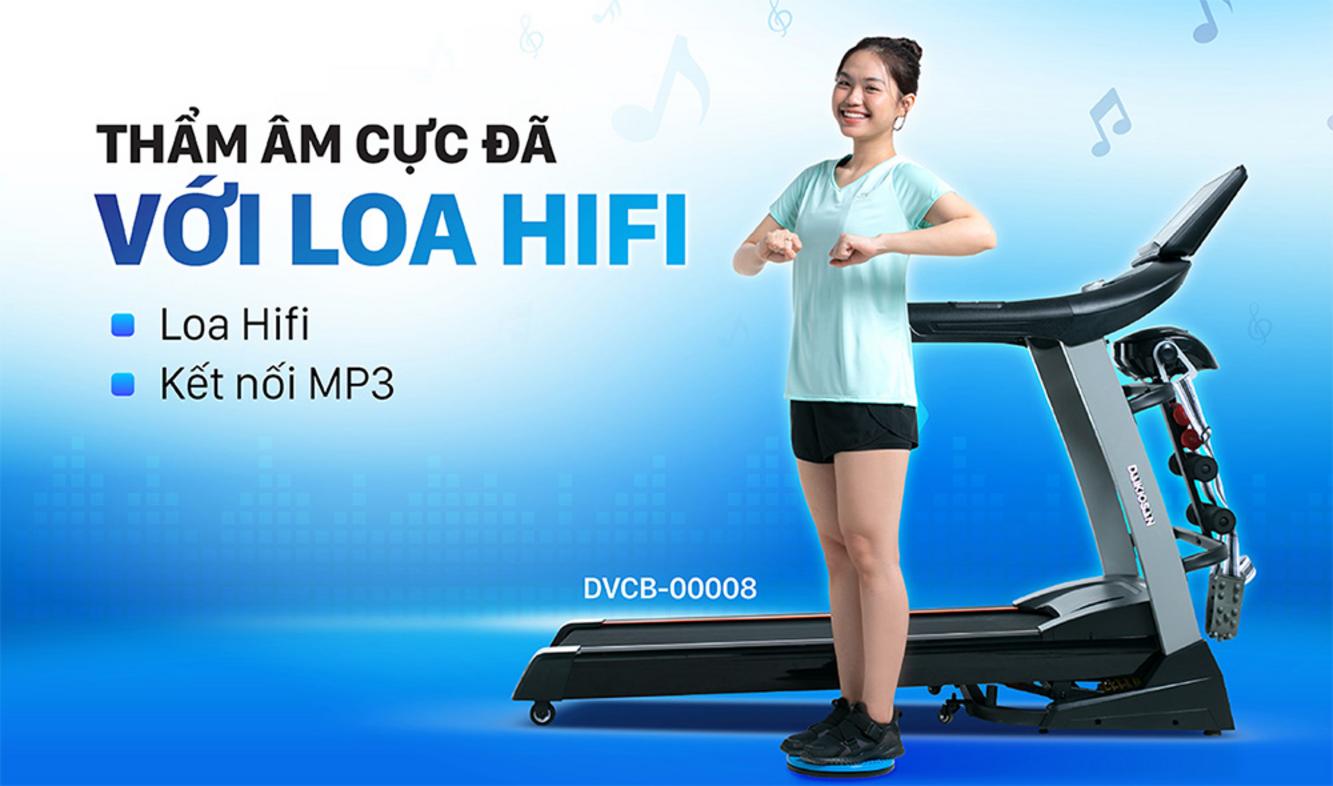 Động cơ 1.5HP — tốc độ lên tới 18 km/h để tập cardio hiệu quả (ảnh minh họa)   imagePrompt: "Close-up of the treadmill motor and console with speed display at 18 km/h; runner in background."