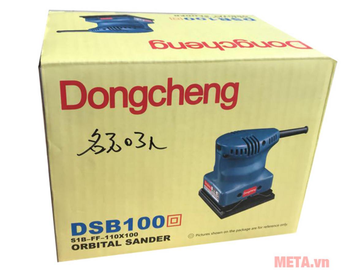 Đế vuông 110x100mm tiếp cận góc tốt, minh họa trước/sau khi chà góc gỗ.
