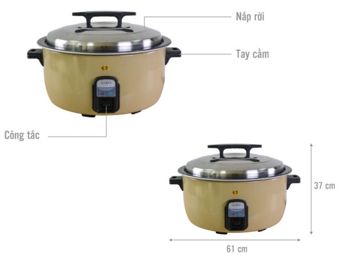 Dung tích 16 lít, phù hợp bếp công nghiệp