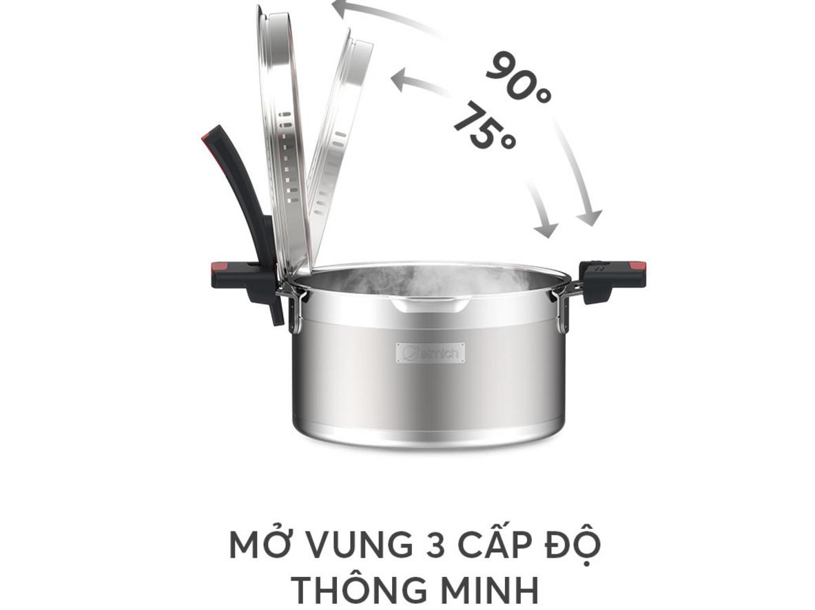 Dung tích 3.5 L phù hợp nấu ăn cho 3-4 người.