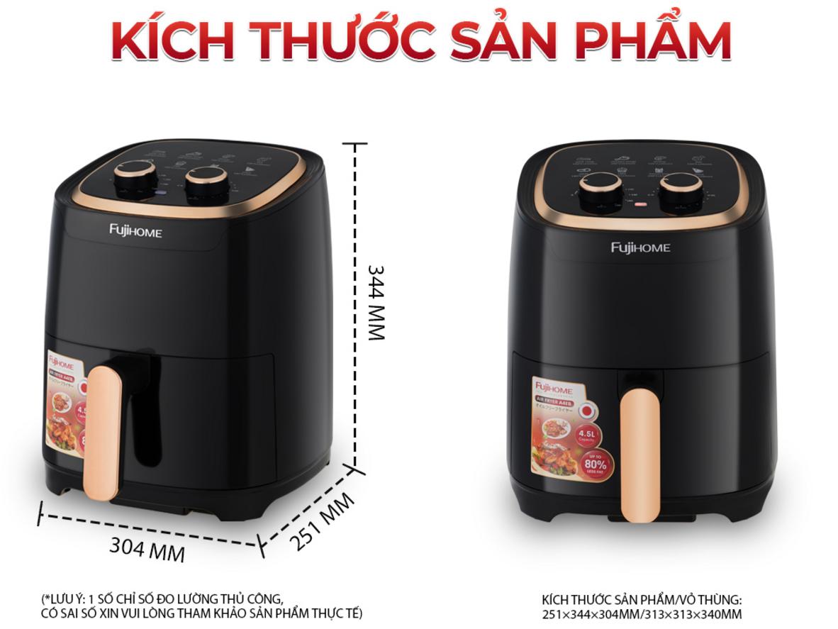 Dung tích 4.5 lít phù hợp gia đình