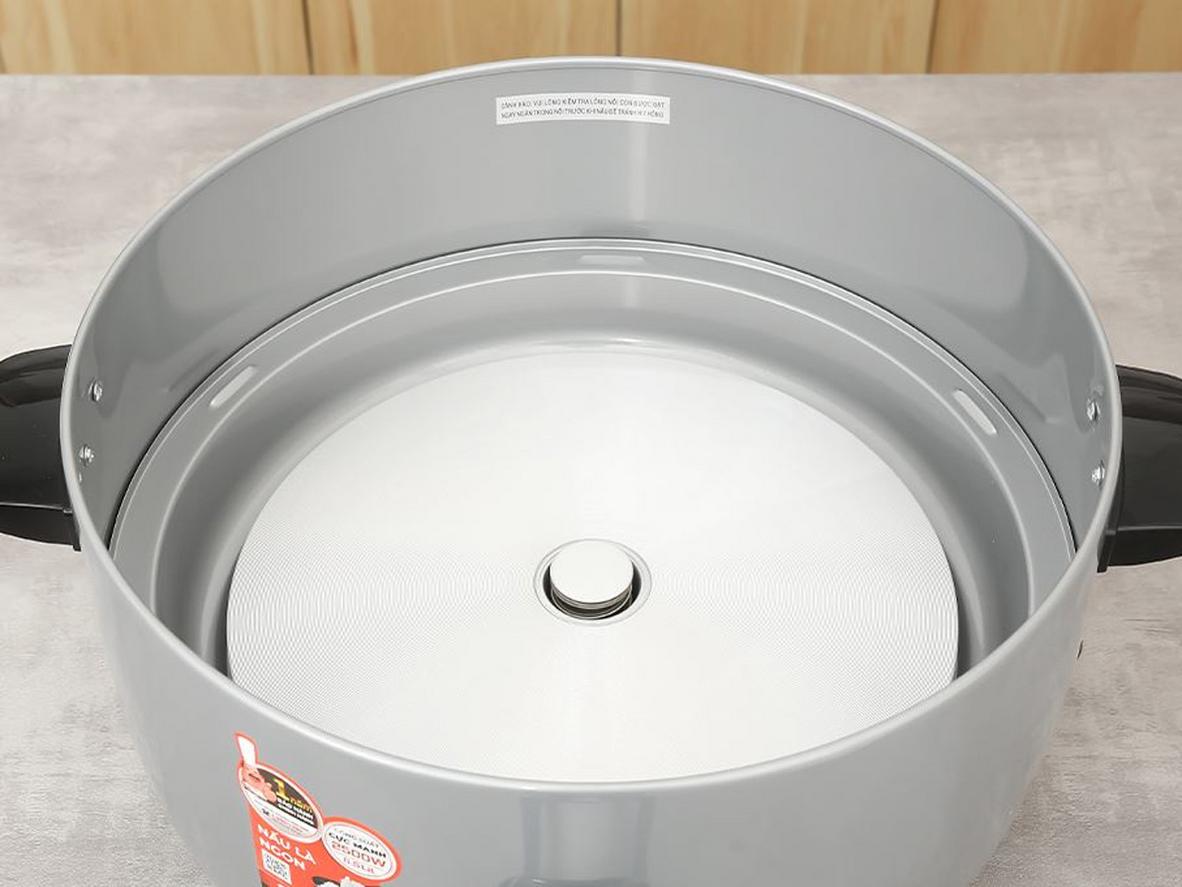 Nấu được 3–4 kg gạo/lần, phù hợp phục vụ 12–17 người